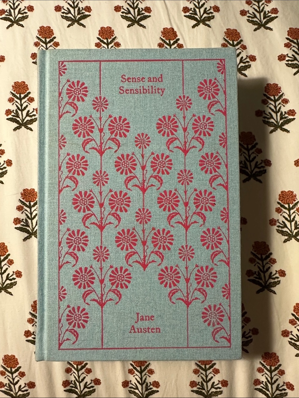Sense and Sensibility by Jane Austen — Light Blue and Pink Decorative Hardcover